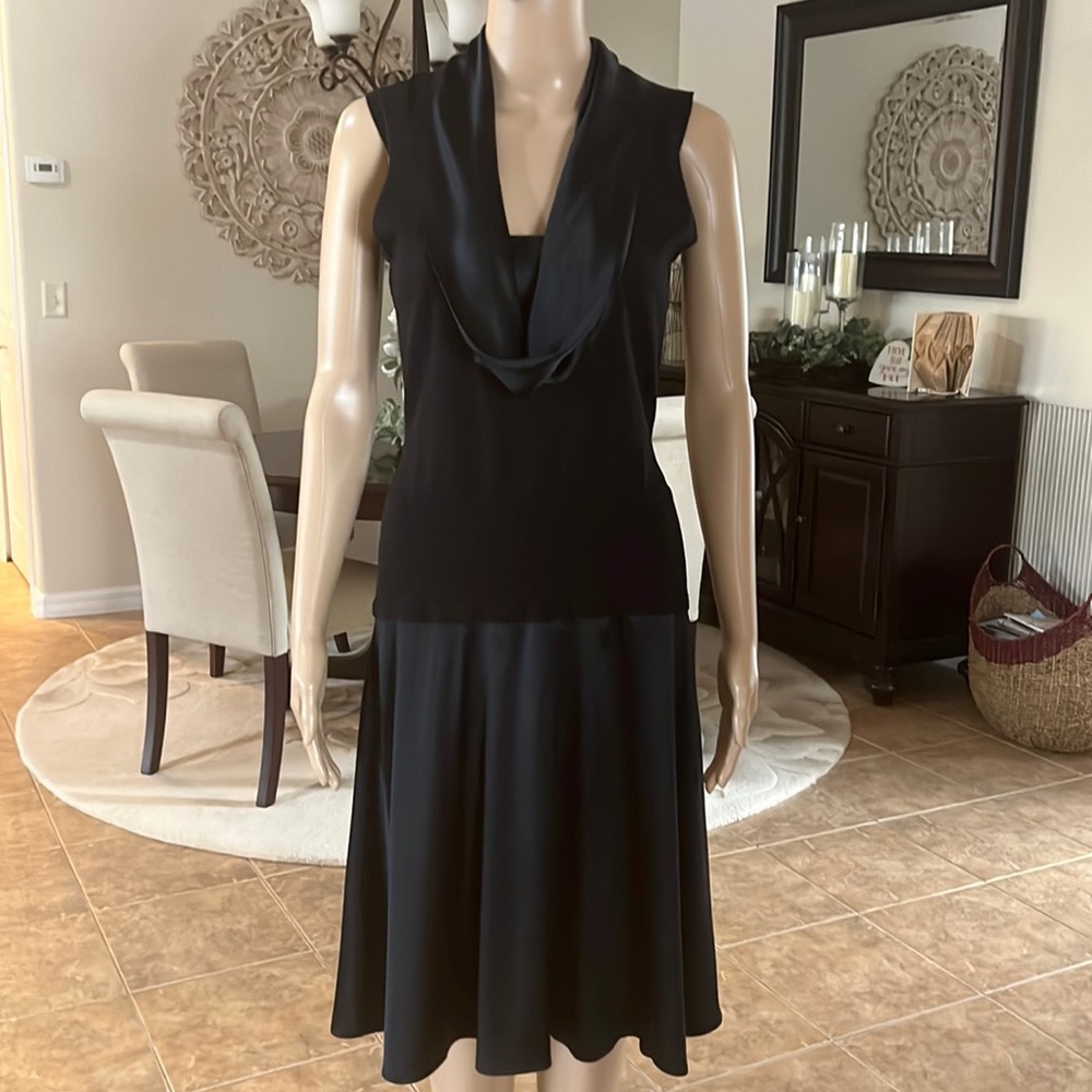 CALVIN KLEIN BLACK SILK DRESS